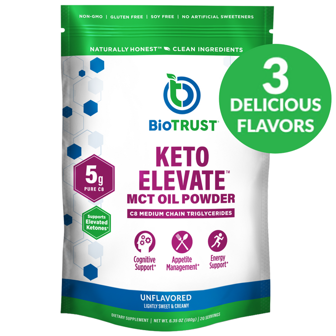 KETO ELEVATE™ C8 MCT OIL POWDER (3 Delicious Flavors)