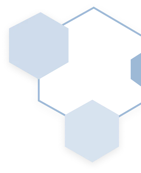 Cluster of hexagons