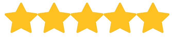 5 gold stars icon